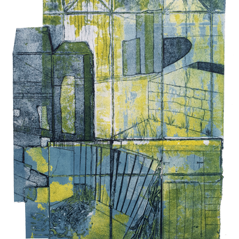 Lock Walk Collagraph