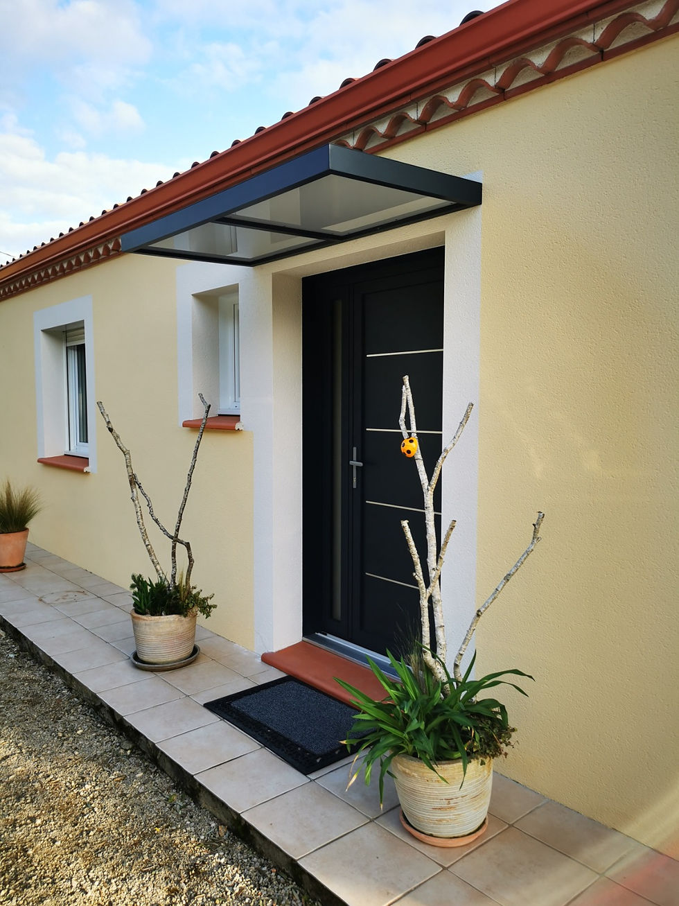 Marquise contemporaine en aluminium