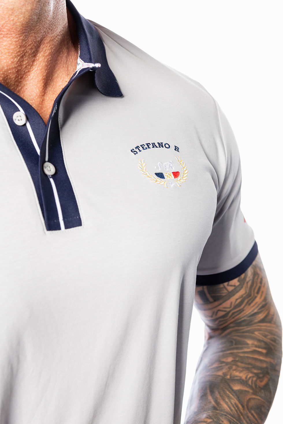 Thumbnail: Uomo Golfer Grey & Navy