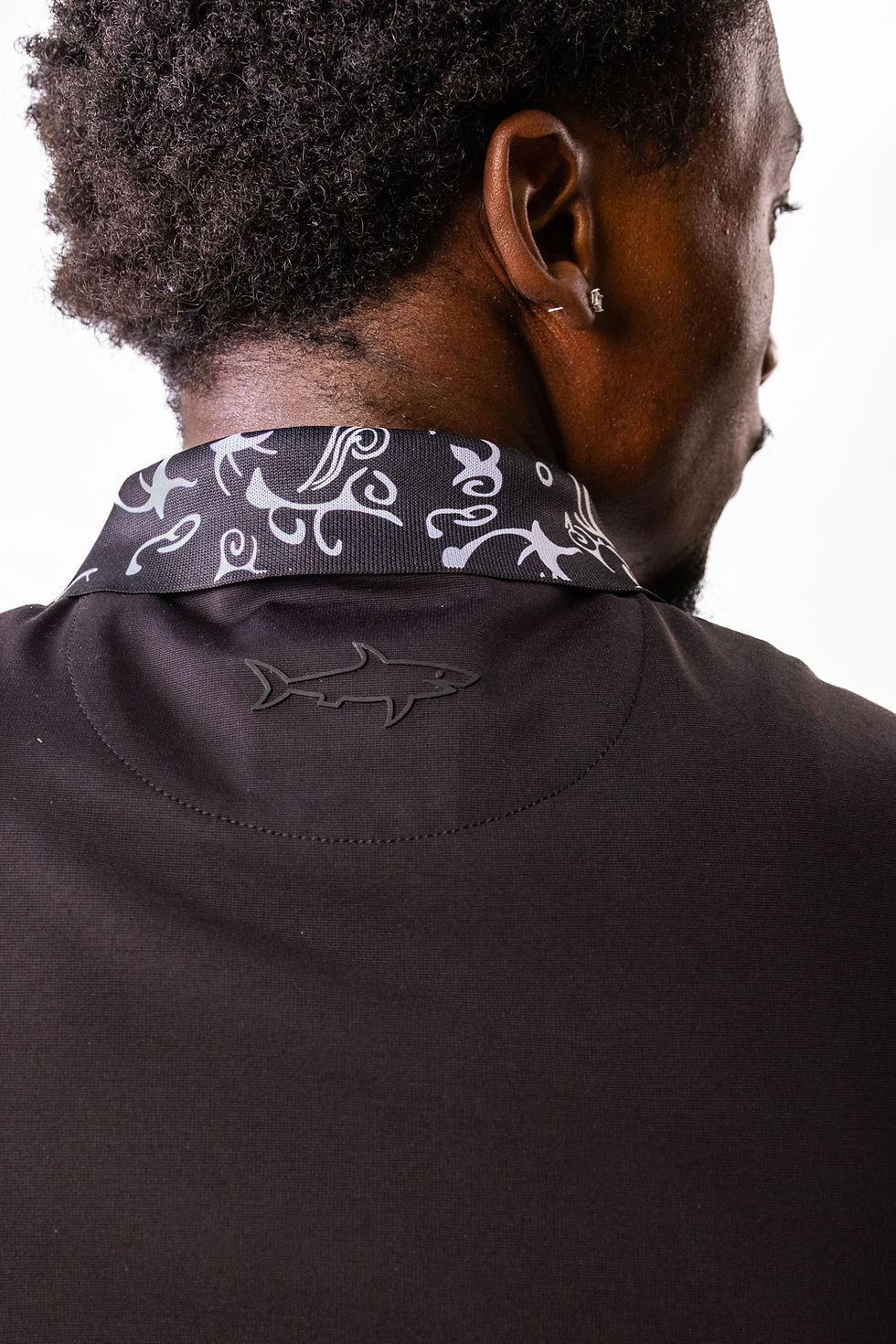 Thumbnail: Premium Shark Golf Shirt - Black