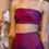 Thumbnail: Burgundy Silk Strapless Top