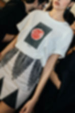 White Geometric Printed Mini Skirt