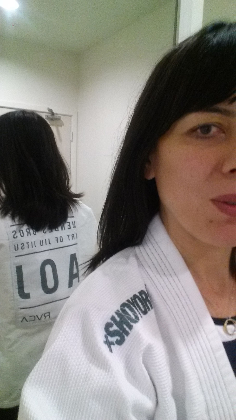 Karyn in her AOJ branded gi