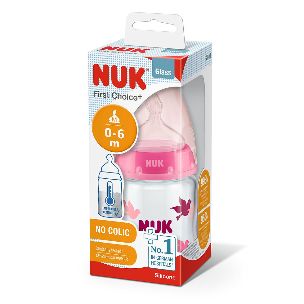 Thumbnail: NUK First Choice Plus Temperature Control Glass Bottle 120 ml glass bottle