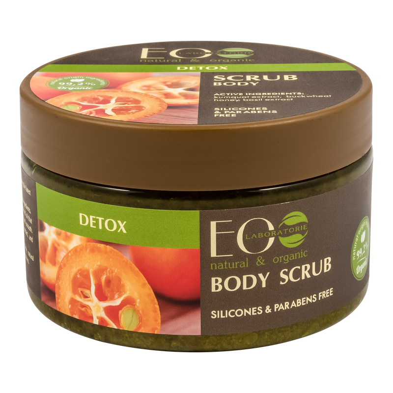 EO Laboratorie Organic Sugar Body Scrub Detox Exfoliating  & Antiaging