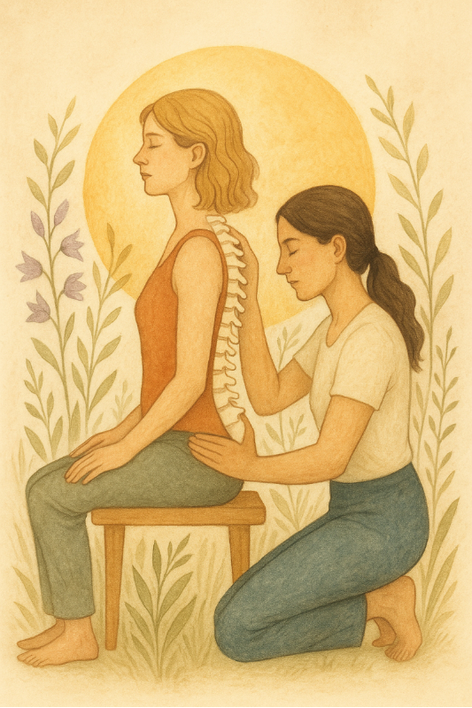 Mouvements doux de réalignement de la colonne vertébrale selon la méthode Dorn