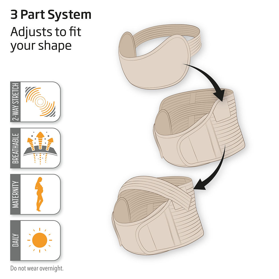 Thumbnail: Protek Premium Elasticated Maternity Belt - BEIGE