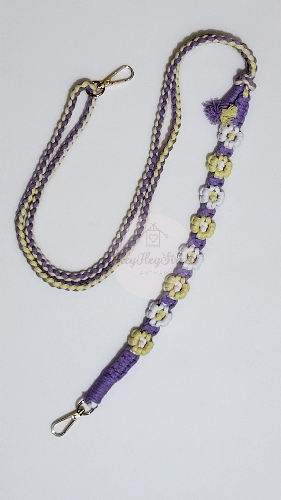 Thumbnail: Extendable key/phone lanyard (purple/yellow)
