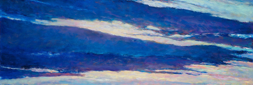 Ken Elliott Blue Skyscape oil 36 x 60.jp