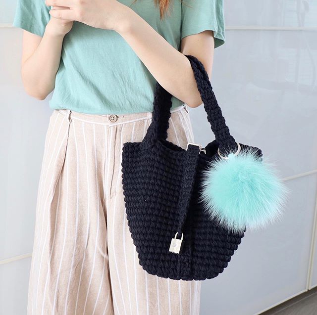 Crochet Basket Bag