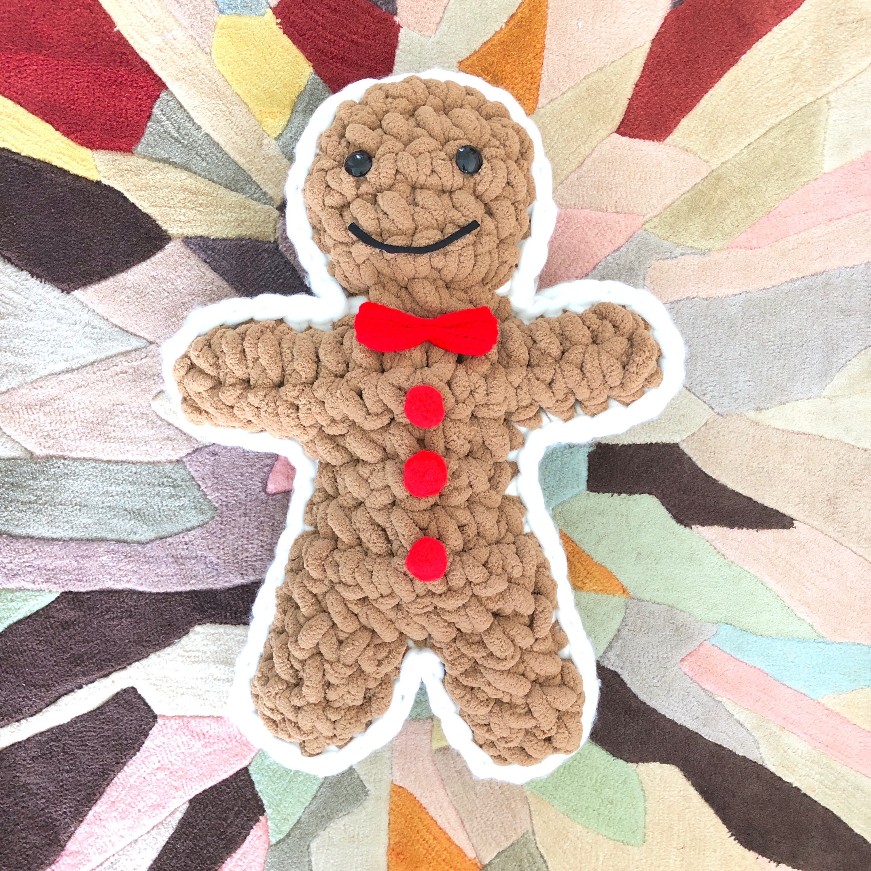 Crochet Gingerbread Cushion