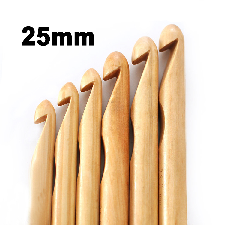 Super Chunky Wooden Crochet Hook 25mm