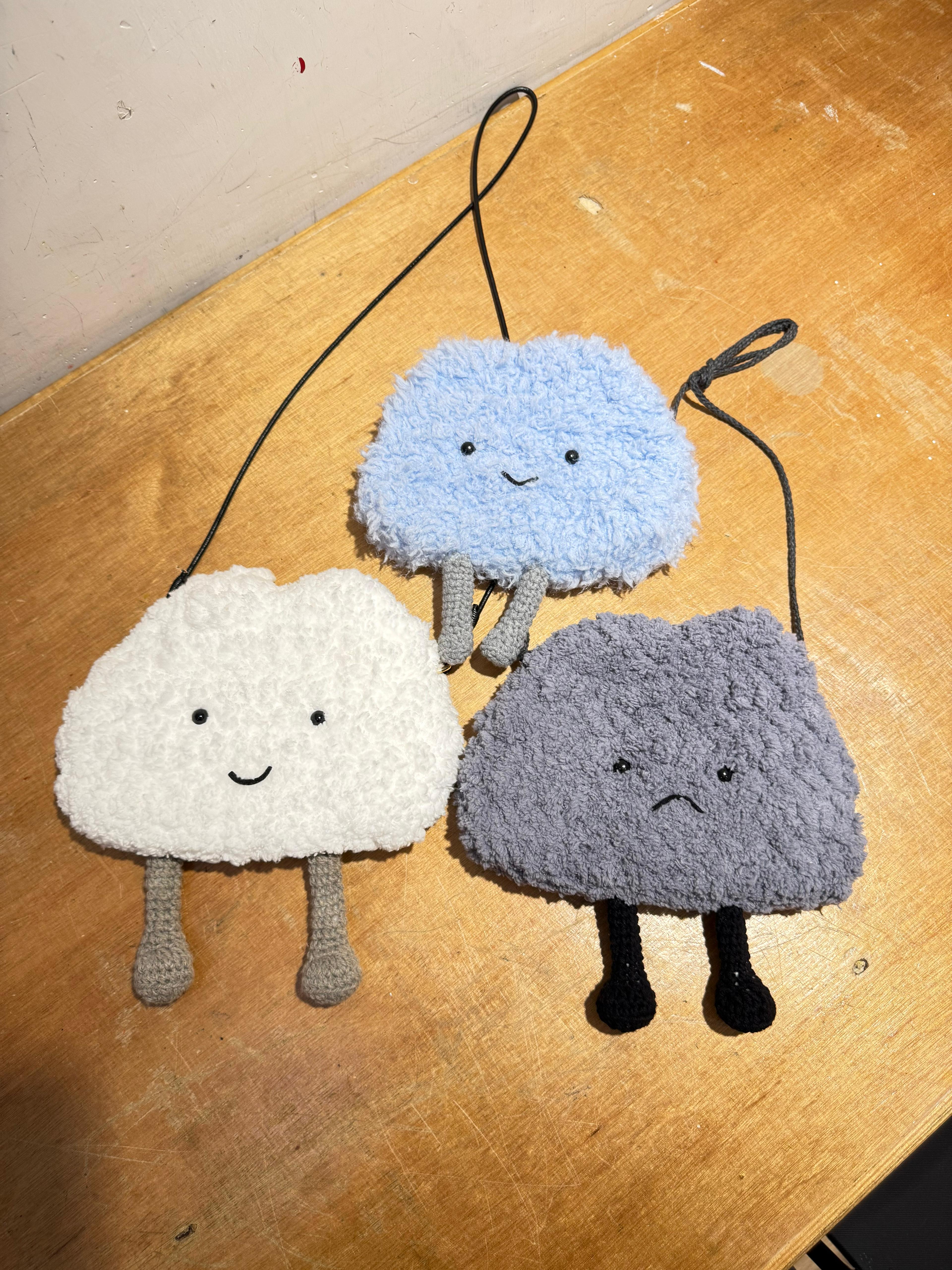 Crochet Cloud Bag / Tissue Box