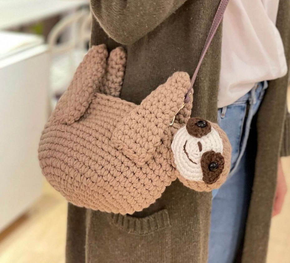 Crochet Sloth Bag