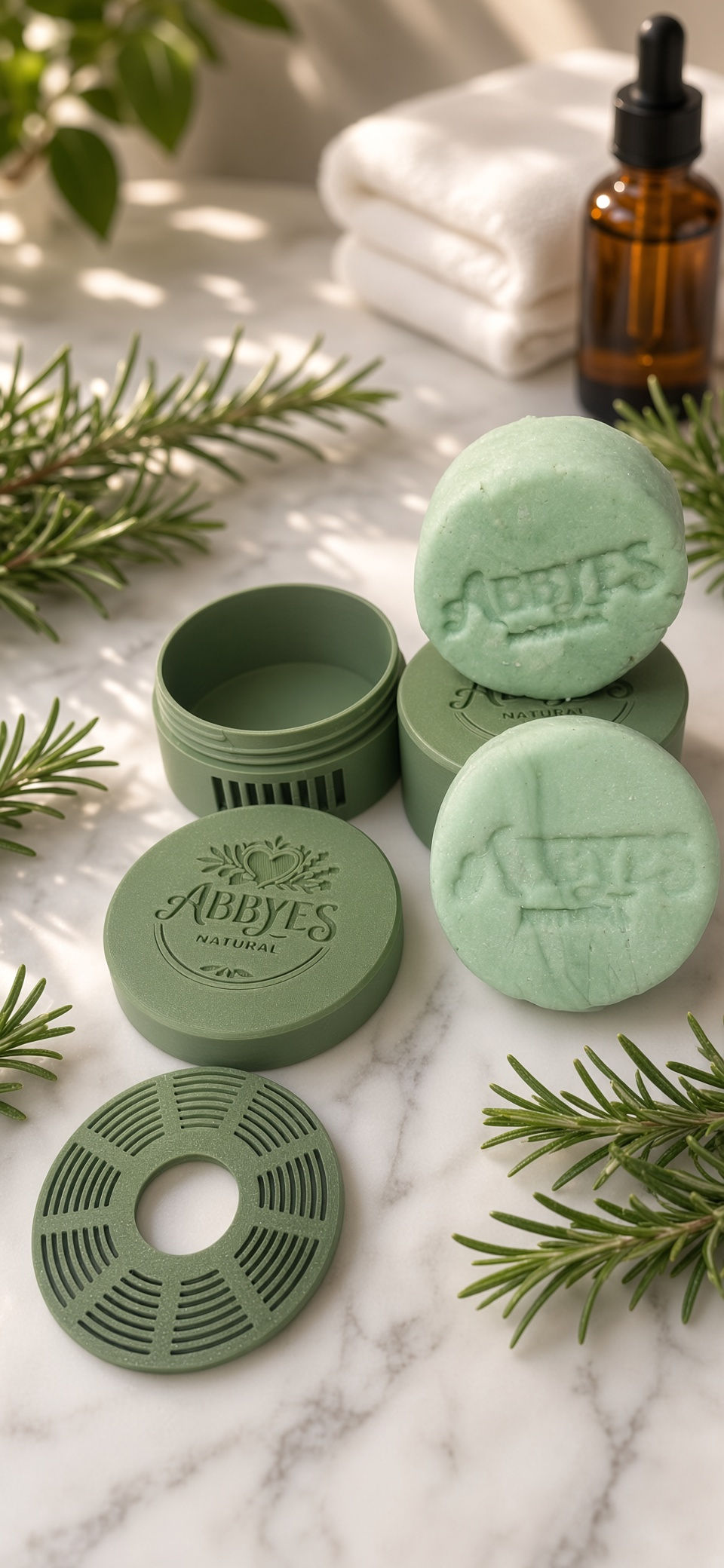 Rosemary Shampoo Bar for Hair Growth Support – Handmade