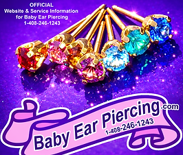 Color Earrings at Baby Ear piercing
