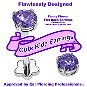 Flat Back Earrings for Kids