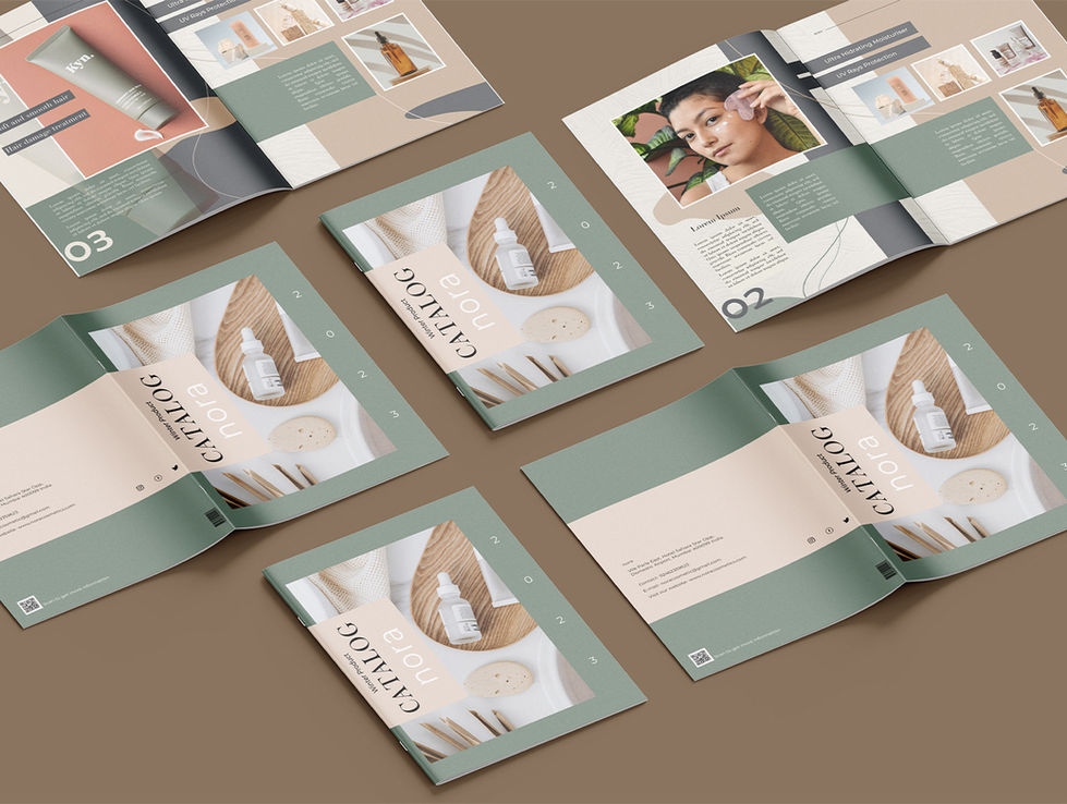 Multi-page brochure and commercial catalogue layout design for corporate marketing by the students of Sketch Motion Academy in Kolkata.