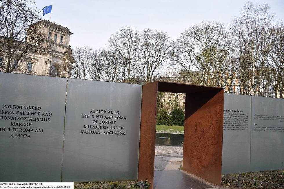 Le Mémorial aux Sinti et Roma persécutés est au plus proche du Parlement.