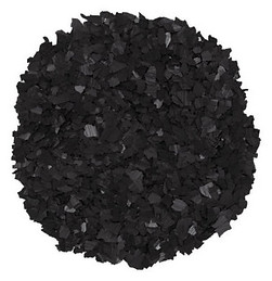 Polymer floor color Carbon flakes