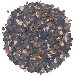 Polymer floor color Merino flakes