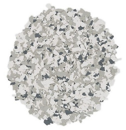 Polymer floor color Snowfall flakes