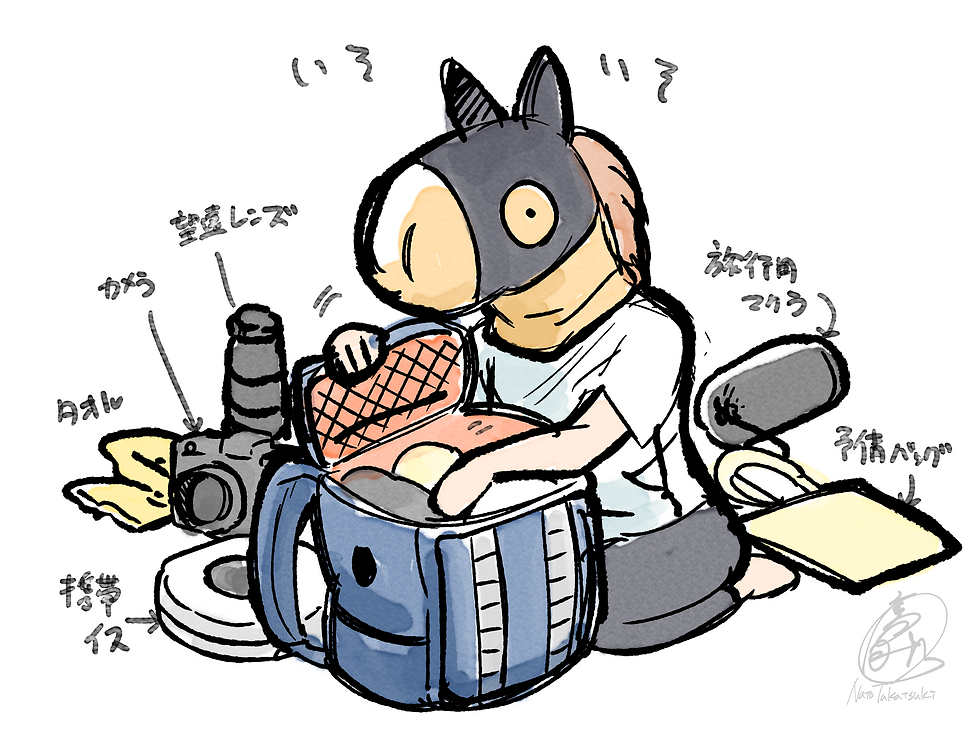 遠征行く際によく入れてる物。旅行用枕買ってからどの宿でも比較的眠りやすくなり助かっている。