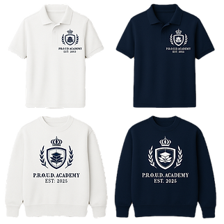P.R.O.U.D. Academy wearing logo polos