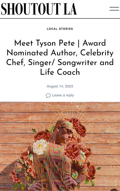Media & Press | Tyson Pete Coverage, Interviews & Features