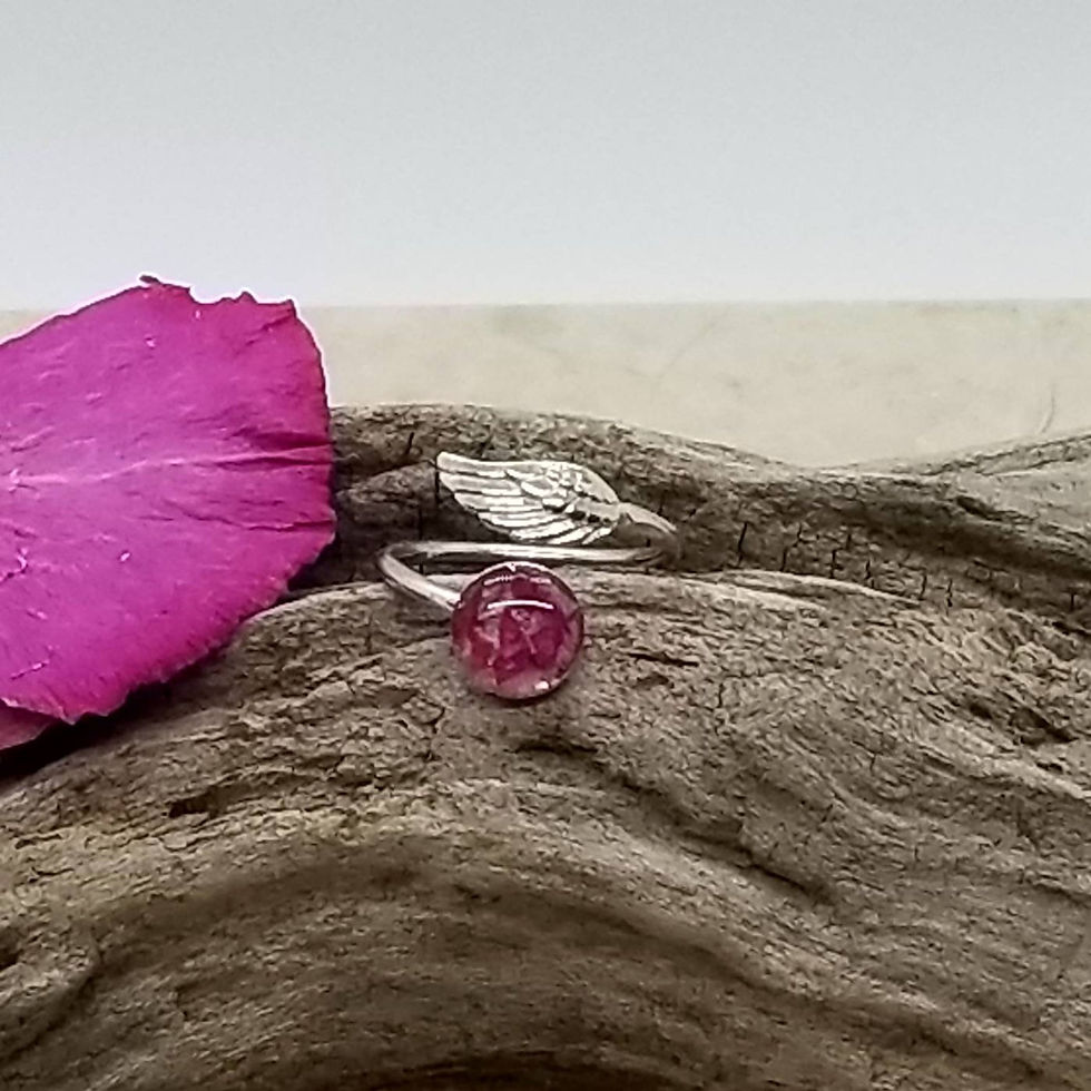Thumbnail: SM101 Sterling Silver Angel Wing Ring