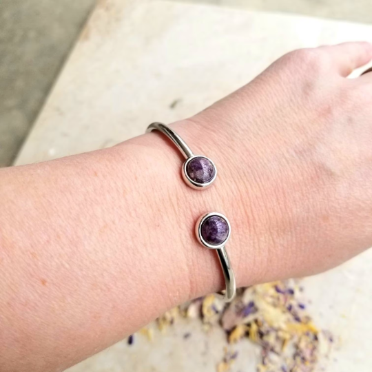 Thumbnail: B789 Sterling Silver 8mm or 10mm Bracelet