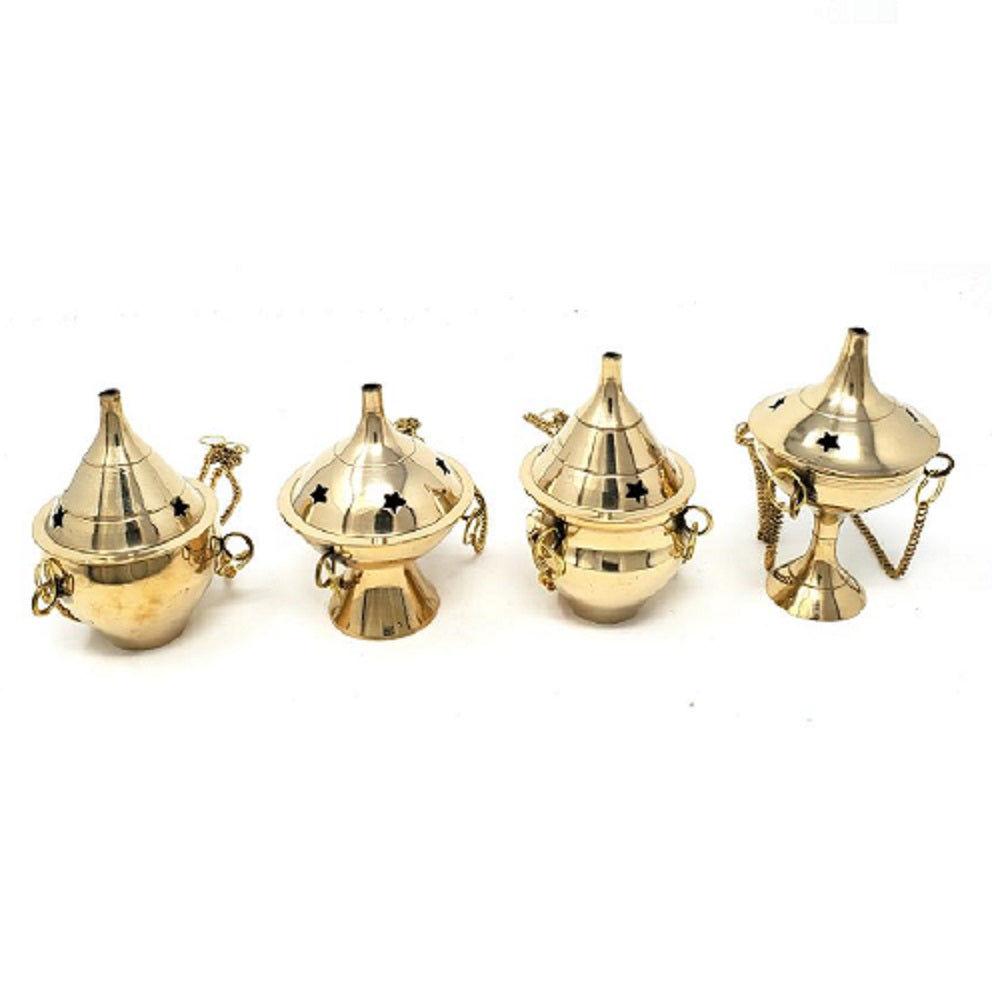 Brass Hanging CONE Incense Burner 3.75"