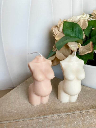 Thumbnail: Mom-To-Be Candle - Handcrafted Soy Wax Body Sculpture Art for Expecting Mothers