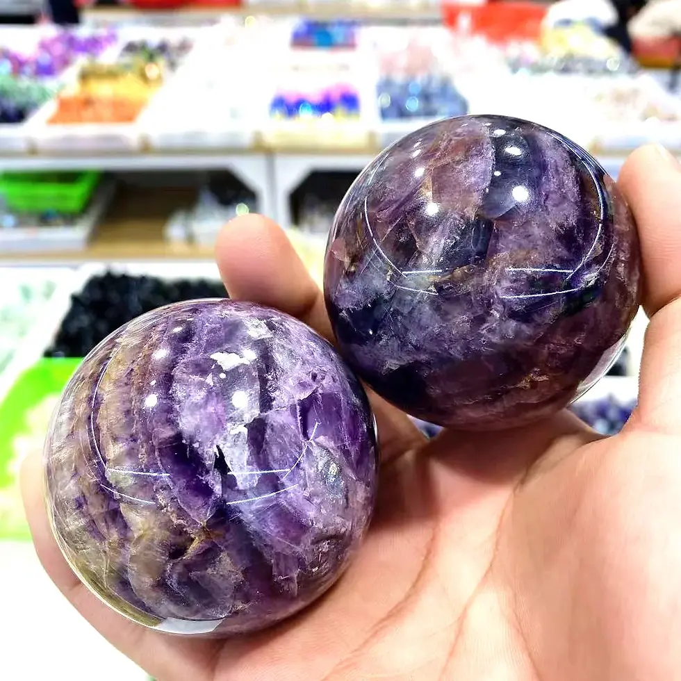Thumbnail: Wholesale Natural Rainbow Fluorite Spiritual Fluorite Crystal Sphere