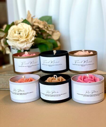 Thumbnail: Flower in a Jar Scented Candle – Handcrafted Soy Wax Gift