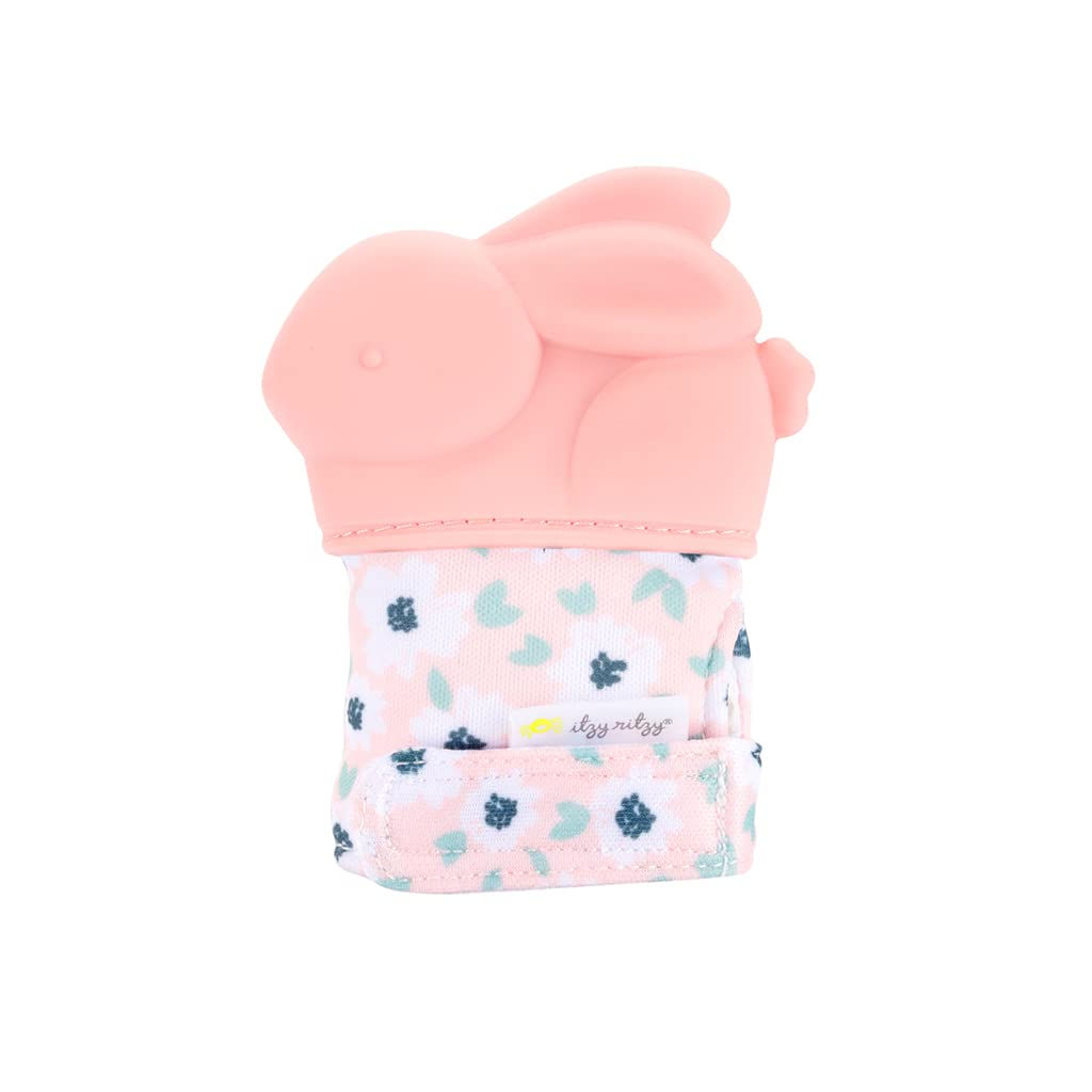 Itzy Ritzy Silicone Teething Mitt - Soothing Infant Teething Mitten with Adjusta