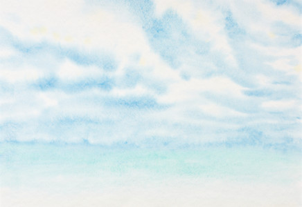 Distance, Watercolour on Rag, 42cm x 59.4cm, Yukiko Abe-Kruithof, 2023