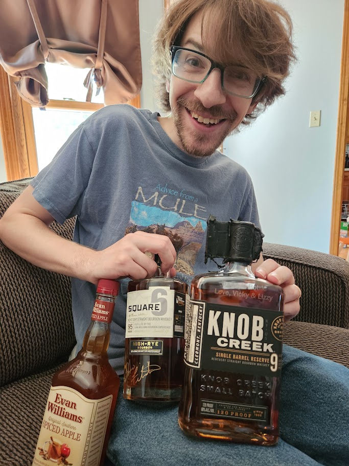 Michael with his bottles