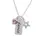 Thumbnail: Sterling Silver Girls Pink Dance Bar Necklace for Kids
