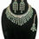 Thumbnail: Gold plated AD necklace set with earrings and tikka