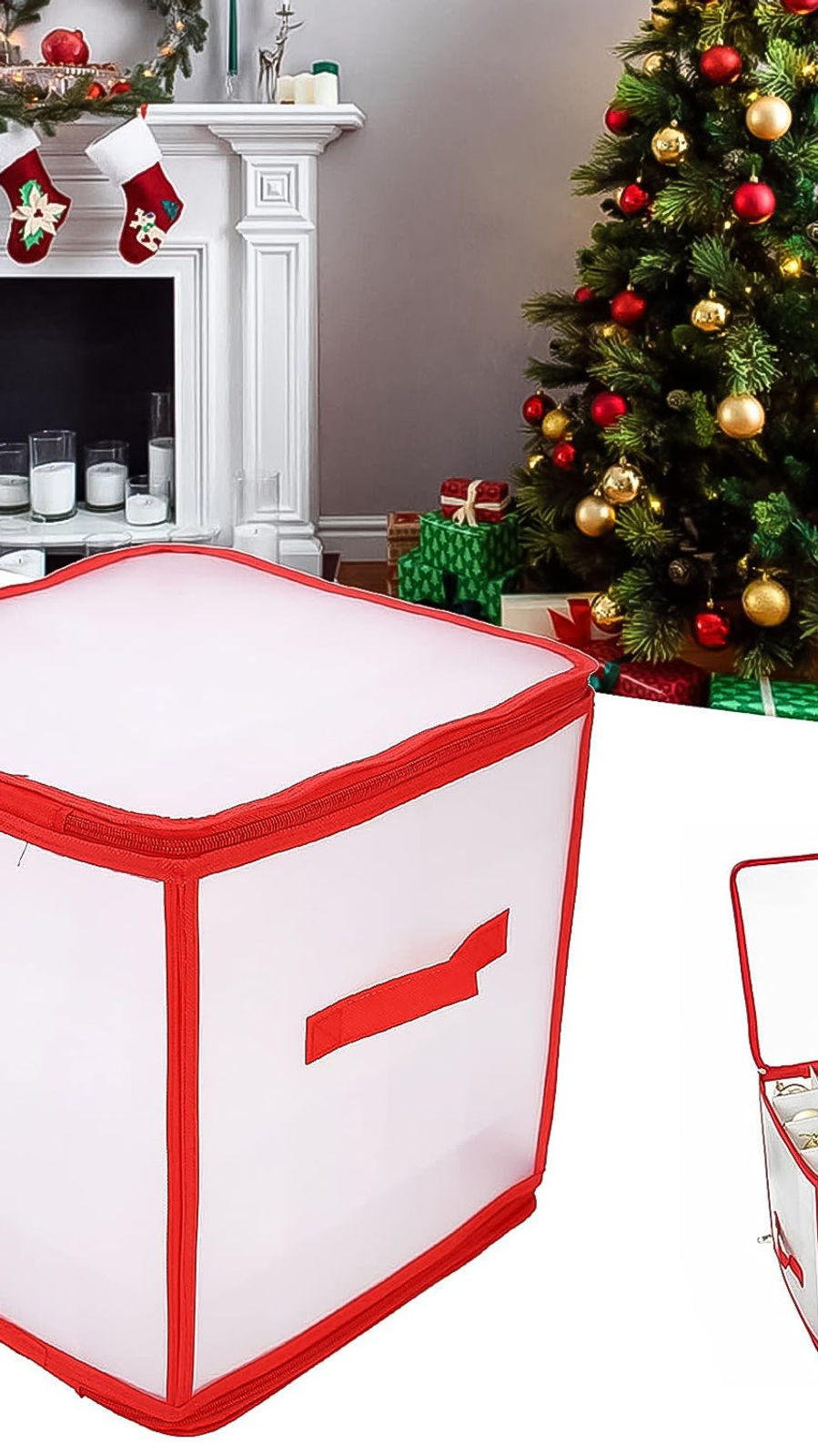 Transparent PVC Zippered Sock Organizer with Compartments