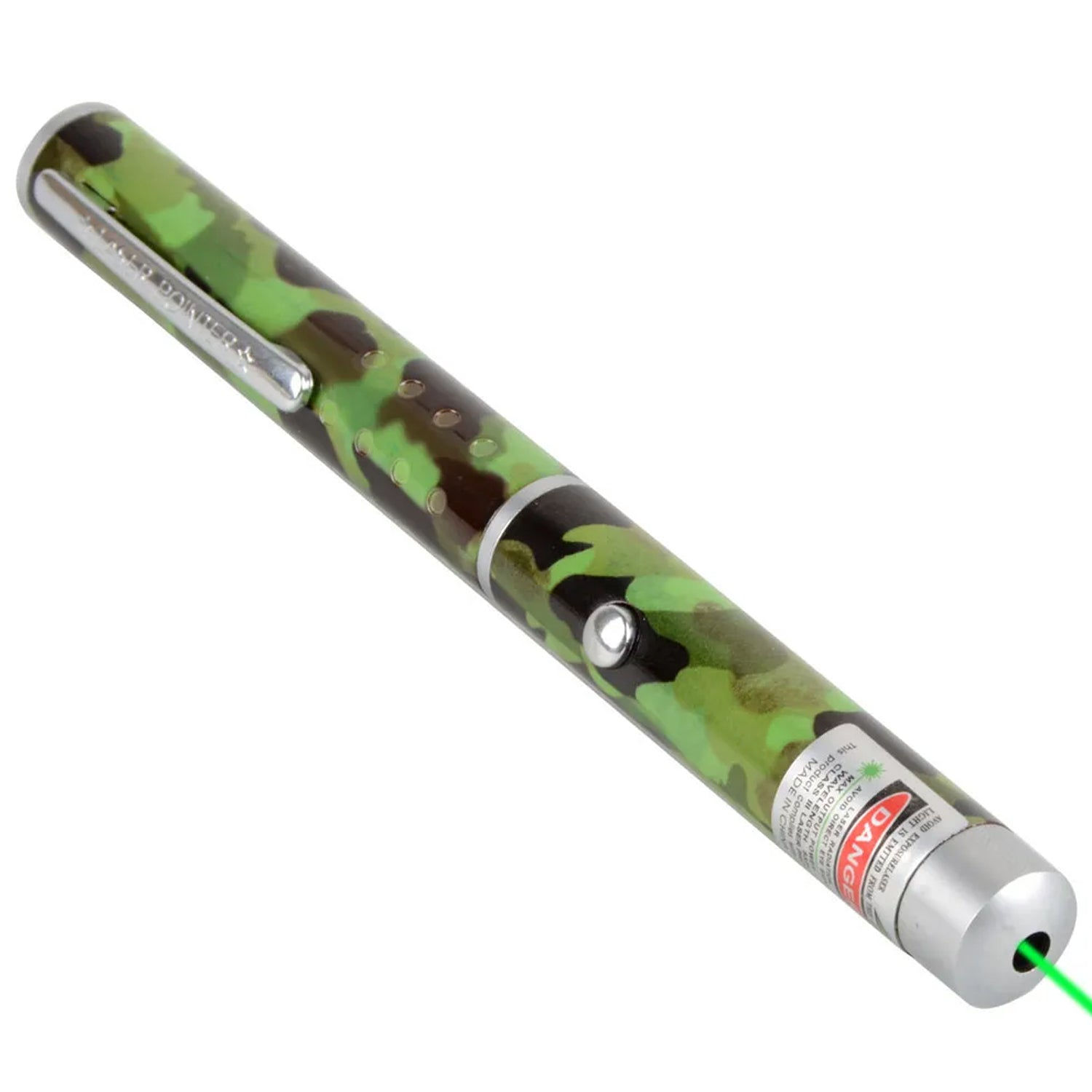 Green Multipurpose Laser Light Disco Pointer Pen with Adjustable Cap