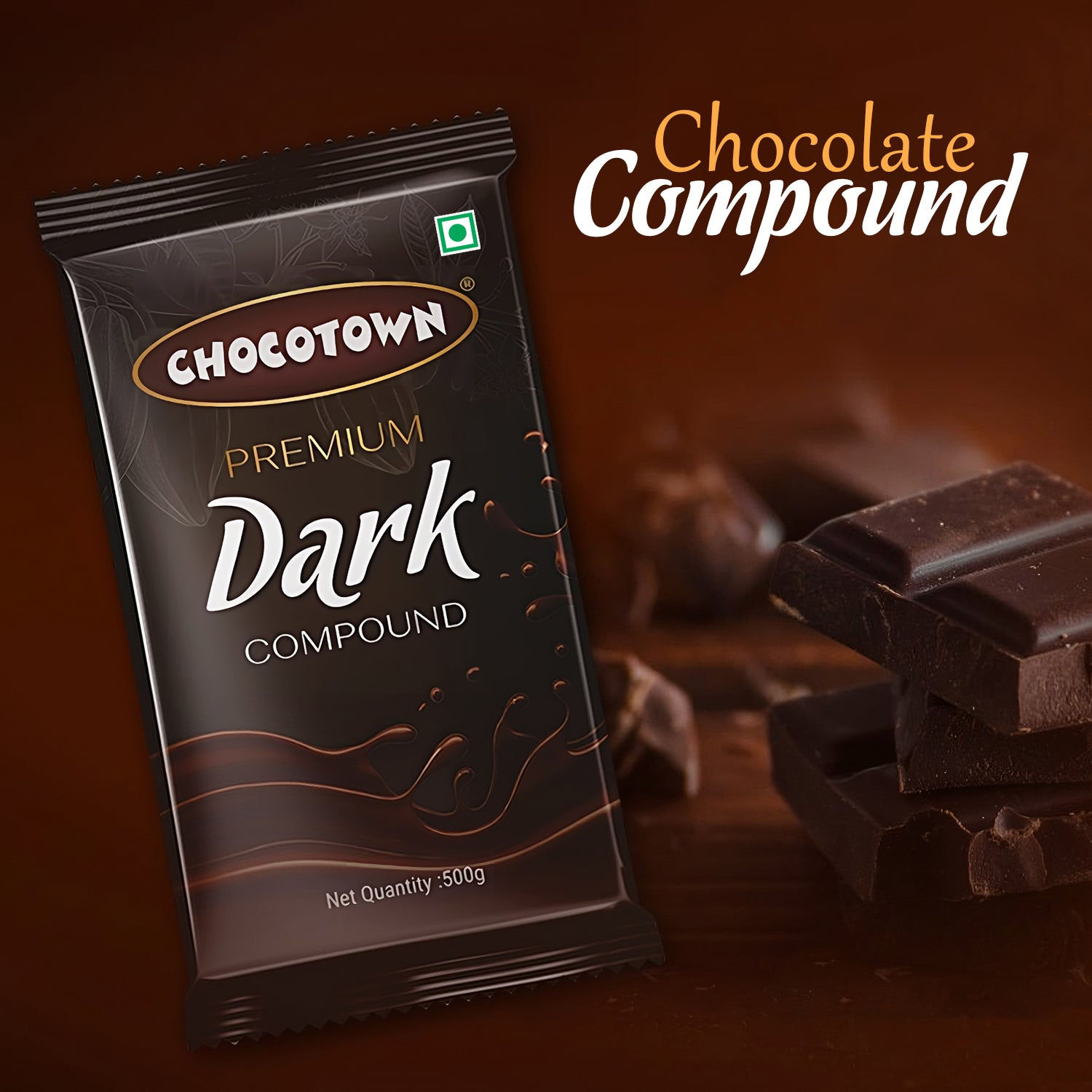Chocotown Dark Choco Slab (500gm)