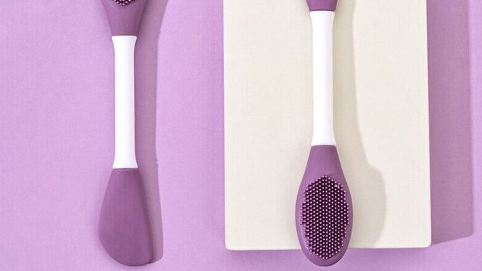 Double-Headed Silicone Mask Brush – Facial Cleansing & Mask Application