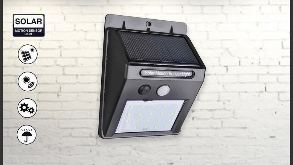 Thumbnail: 30-LED Solar Security Night Light for Outdoor/Garden Wall (Black)