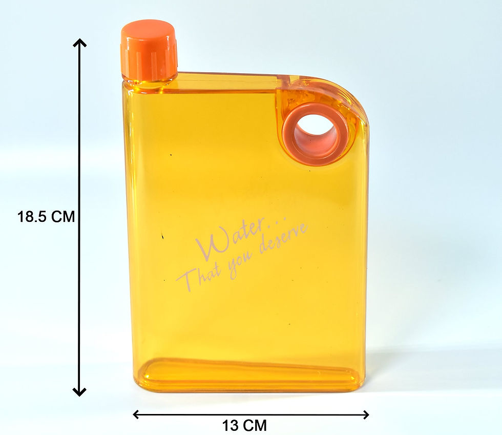 Thumbnail: 380ml Notebook Style Slim Water Bottle (Multicolor)
