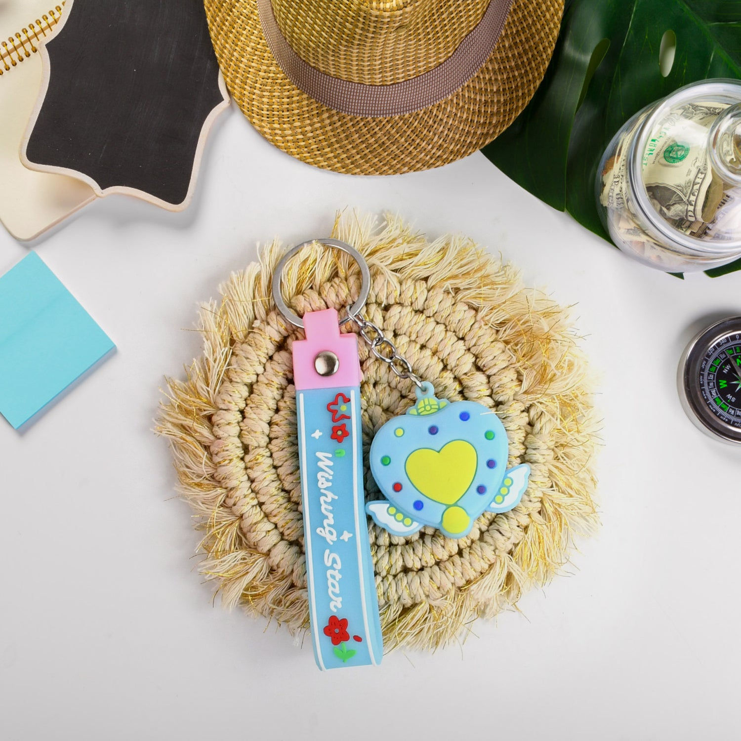 Cute Silicone 3D Keychain with Hook & Strap