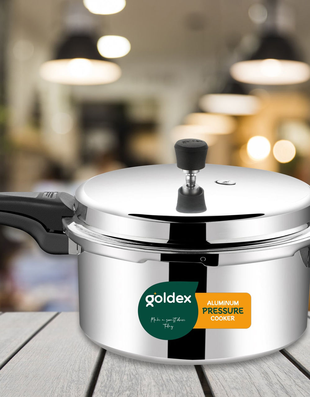 Aluminum Classic Goldex Pressure Cooker (12L, 5-Year Warranty)