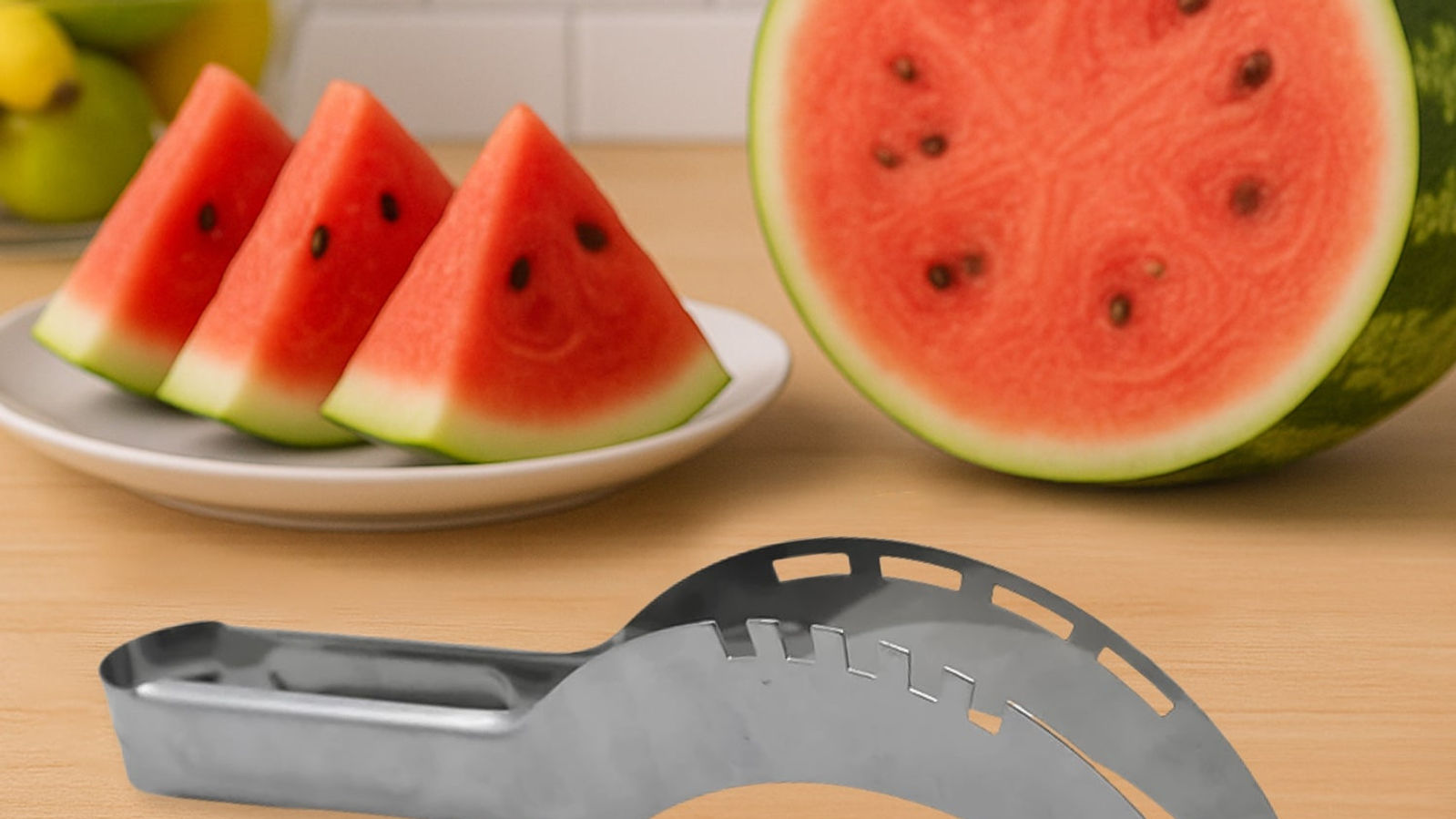 Stainless Steel Watermelon & Cantaloupe Slicer Knife