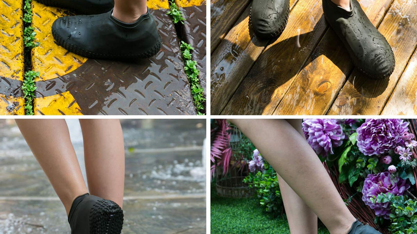 Non-Slip Silicone Rain Reusable Anti skid Waterproof Fordable Boot Shoe